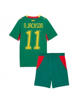 Otroški Nogometna dresi replika Senegal Nicolas Jackson #11 Gostujoči SP 2026 Kratek rokav (+ hlače)